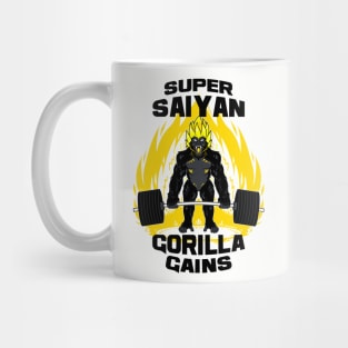 Super saiyan gorilla gains Mug